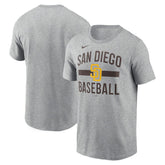 San Diego Padres Arched T-Shirt Heather Gray