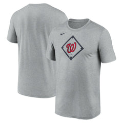 Washington Nationals Icon Legend Dri-FIT T-Shirt Heather Gray