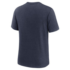 Detroit Tigers Logo Tri-Blend T-Shirt Heather Navy
