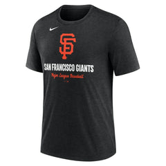 San Francisco Giants Logo Tri-Blend T-Shirt Heather Black
