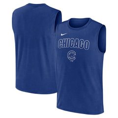 Chicago Cubs Knockout Dri-FIT Muscle Tank Top Royal