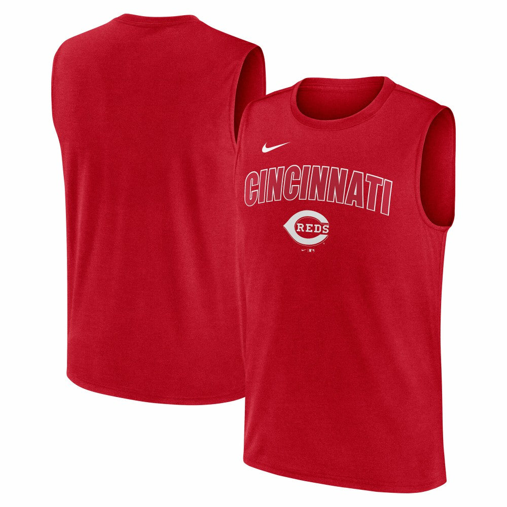 Cincinnati Reds Knockout Dri-FIT Muscle Tank Top Red