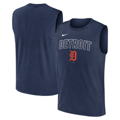 Detroit Tigers Knockout Dri-FIT Muscle Tank Top Navy