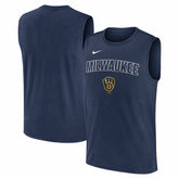 Milwaukee Brewers Knockout Dri-FIT Muscle Tank Top Navy