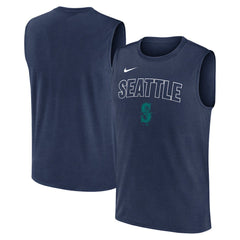 Seattle Mariners Knockout Dri-FIT Muscle Tank Top Navy