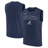 Atlanta Braves Knockout Dri-FIT Muscle Tank Top Navy