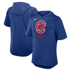 Chicago Cubs Tri-Blend Hoodie T-Shirt Royal