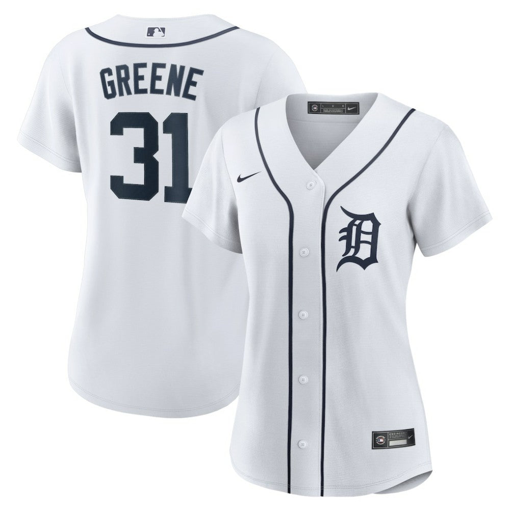 Riley Greene Detroit Tigers Women's Home Replica Player Jersey White