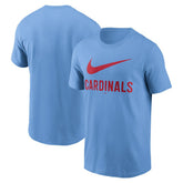 St. Louis Cardinals Swoosh T-Shirt Light Blue