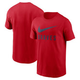 Atlanta Braves Swoosh T-Shirt Red
