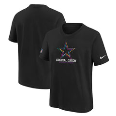 Dallas Cowboys Youth 2024 NFL Crucial Catch T-Shirt - Black online