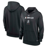 Baltimore Orioles Women's City Connect Authentic Collection Therma-FIT Hoodie Black