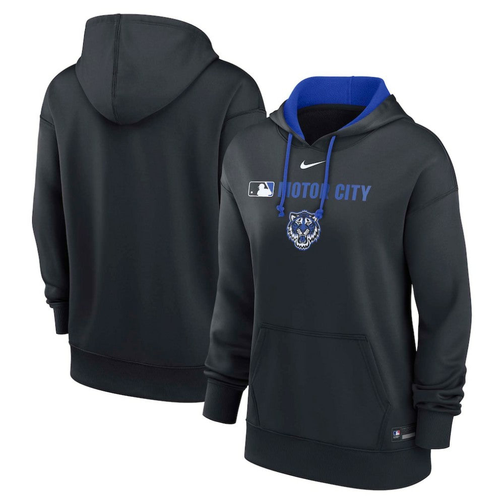 Detroit Tigers Women's City Connect Authentic Collection Therma-FIT Hoodie Navy