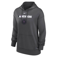 New York Mets Women's City Connect Authentic Collection Therma-FIT Hoodie Anthracite