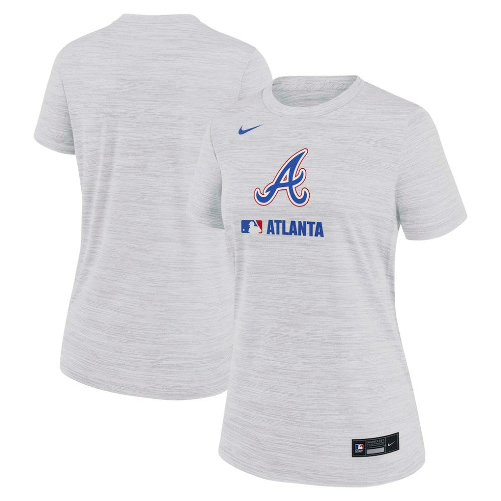 Atlanta Braves Women's Authentic Collection City Connect Velocity Dri-FIT T-Shirt Ash