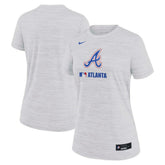 Atlanta Braves Women's Authentic Collection City Connect Velocity Dri-FIT T-Shirt Ash