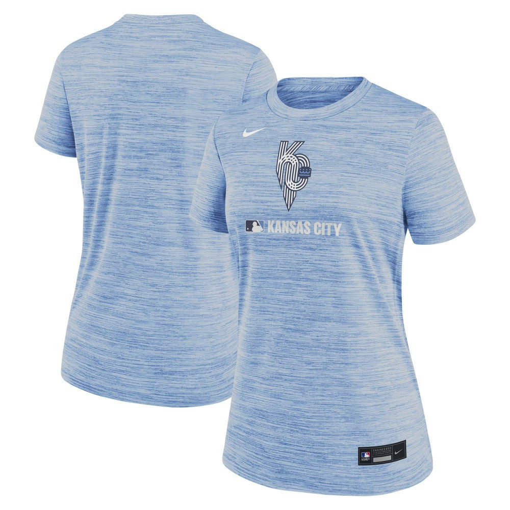 Kansas City Royals Women's Authentic Collection City Connect Velocity Dri-FIT T-Shirt Light Blue