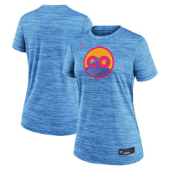 Colorado Rockies Women's 2025 City Connect Authentic Collection Velocity Dri-FIT T-Shirt Blue