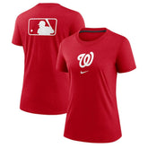 Washington Nationals Women's Authentic Collection Early Work Tri-Blend T-Shirt Red