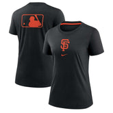 San Francisco Giants Women's Authentic Collection Early Work Tri-Blend T-Shirt Black