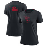 Cleveland Guardians Women's Authentic Collection Early Work Tri-Blend T-Shirt Navy