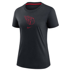 Cleveland Guardians Women's Authentic Collection Early Work Tri-Blend T-Shirt Navy