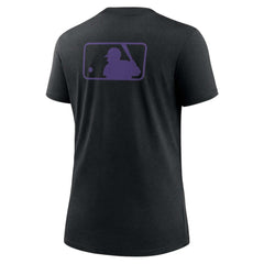 Colorado Rockies Women's Authentic Collection Early Work Tri-Blend T-Shirt Black