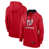 Washington Nationals Women's Authentic Collection Therma-FIT Hoodie Red