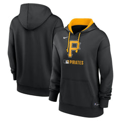 Pittsburgh Pirates Women's Authentic Collection Therma-FIT Hoodie Black