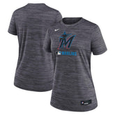 Miami Marlins Women's Authentic Collection Velocity Dri-FIT T-Shirt Black