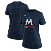 Minnesota Twins Women's Authentic Collection Alternate Logo Velocity Dri-FIT T-Shirt Navy