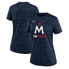 Minnesota Twins Women's Authentic Collection Alternate Logo Velocity Dri-FIT T-Shirt Navy