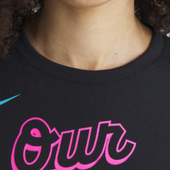 Miami Marlins Women's 2025 City Connect Flowy Fashion Tri-Blend Dri-FIT T-Shirt Black