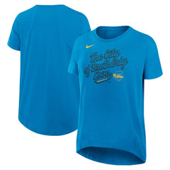 Philadelphia Phillies Women's 2025 City Connect Flowy Fashion Tri-Blend Dri-FIT T-Shirt Blue