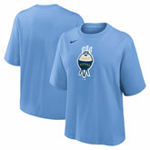 Milwaukee Brewers Women's City Connect Logo Boxy T-Shirt Light Blue