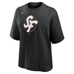 San Francisco Giants Women's 2025 City Connect Logo Boxy T-Shirt Black