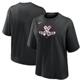 Chicago White Sox Women's 2025 City Connect Logo Boxy T-Shirt Black
