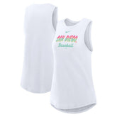 San Diego Padres Women's City Connect Tricode High Neck Dri-FIT Tank Top White