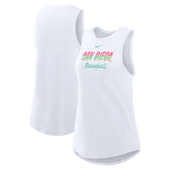 San Diego Padres Women's City Connect Tricode High Neck Dri-FIT Tank Top White