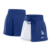 Los Angeles Dodgers Women's Color-Block Phoenix Fleece Lounge Shorts Royal/White