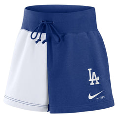 Los Angeles Dodgers Women's Color-Block Phoenix Fleece Lounge Shorts Royal/White