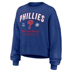 Philadelphia Phillies Women's Oversized High Hip Pullover Sweatshirt Royal