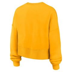 San Diego Padres Women's Oversized High Hip Pullover Sweatshirt Gold
