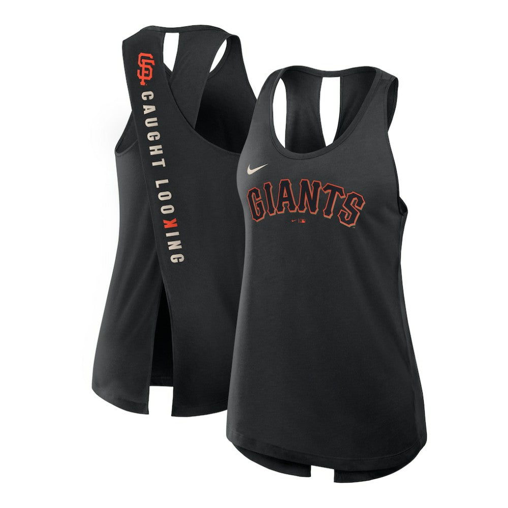 San Francisco Giants Open-Back Crisscross Dri-FIT Tank Top Black