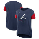 Atlanta Braves Women's Flowy Fashion Tri-Blend Dri-FIT T-Shirt Navy