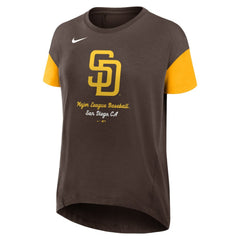 San Diego Padres Women's Flowy Fashion Tri-Blend Dri-FIT T-Shirt Brown