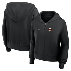 San Francisco Giants Women's Cropped Chill Full-Zip Hoodie Black