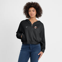San Francisco Giants Women's Cropped Chill Full-Zip Hoodie Black