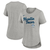 Houston Astros Women's Script Tri-Blend T-Shirt Heather Gray