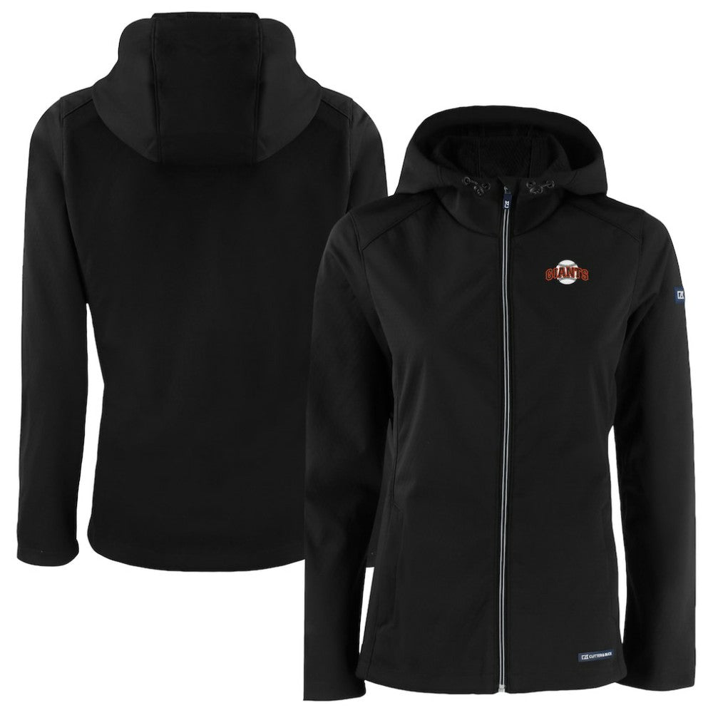 San Francisco Giants Cutter & Buck Women's Evoke Eco Softshell Recycled Full-Zip Jacket Black